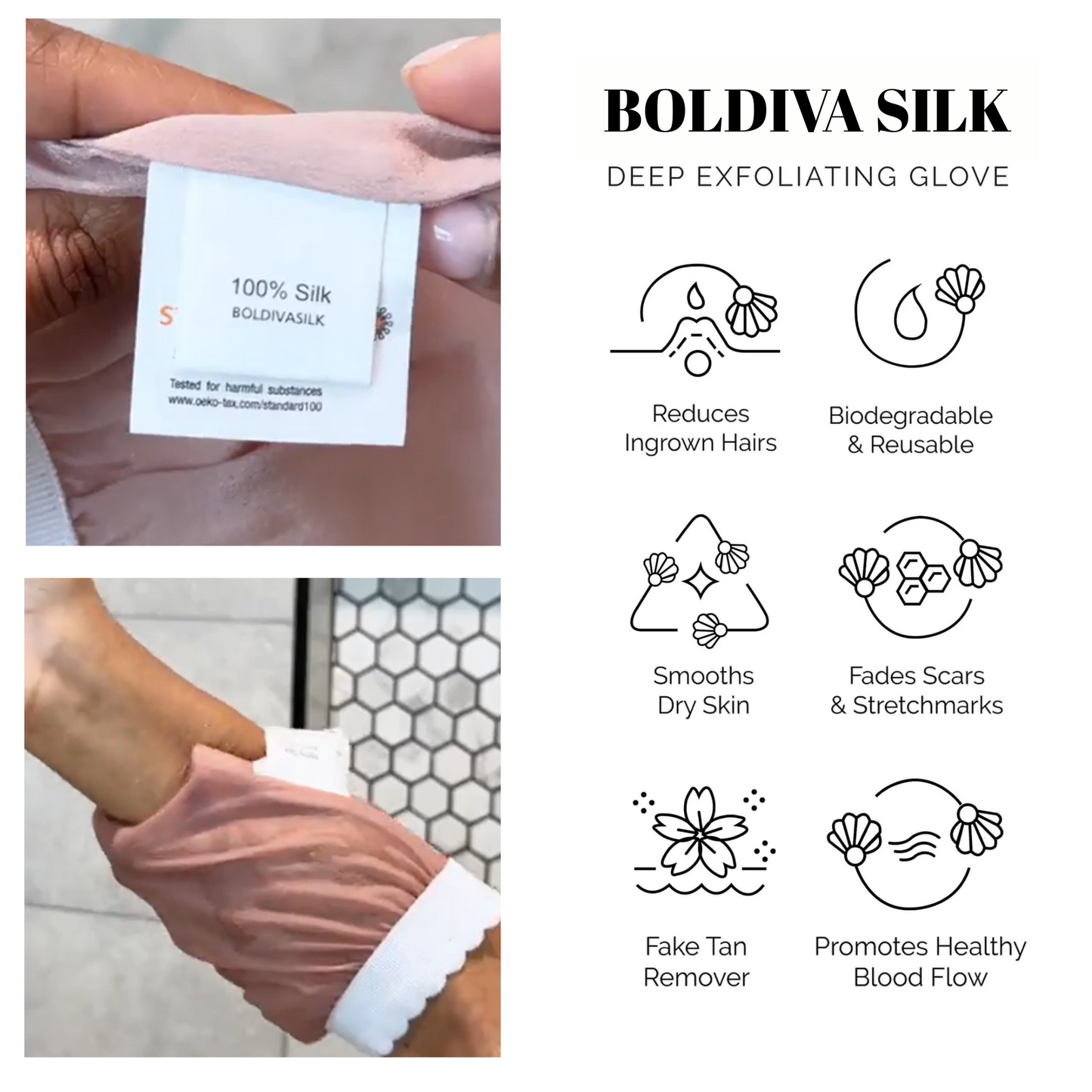 100% Silk Deep Exfoliating Glove