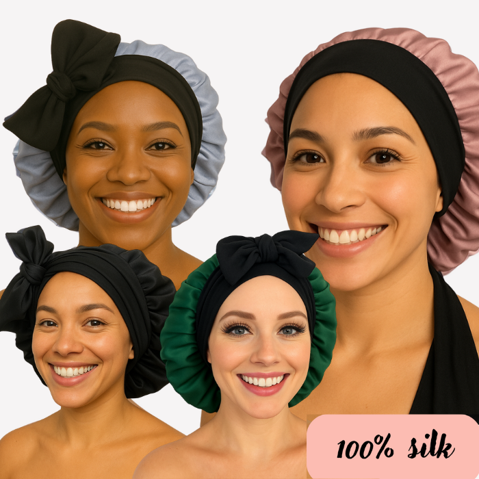 100% Pure Silk Hair Protection Bonnet