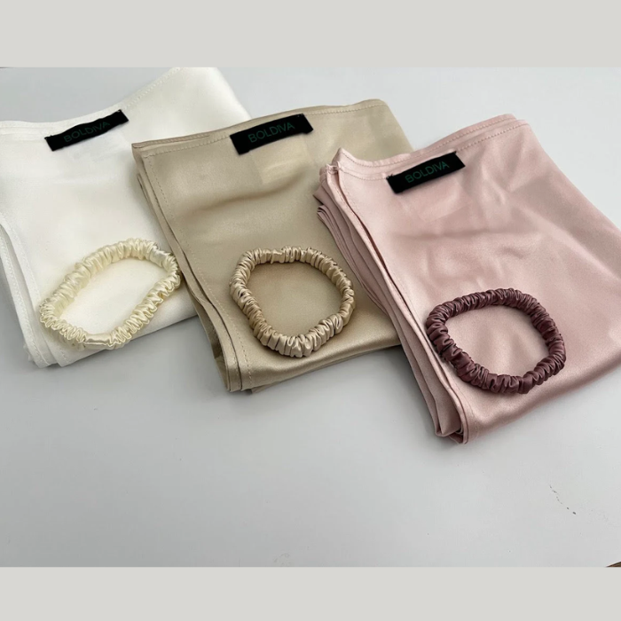 100% Pure Silk Hair Wrap Mulberry Scarf