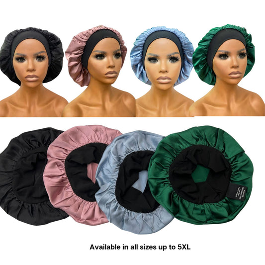 100% Pure Mulberry BoldivaSilk™ Hair Bonnet with Bamboo Band