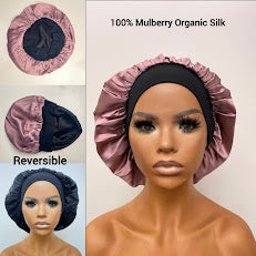 Double Layer 100% Pure Silk Hair Protection Bonnet