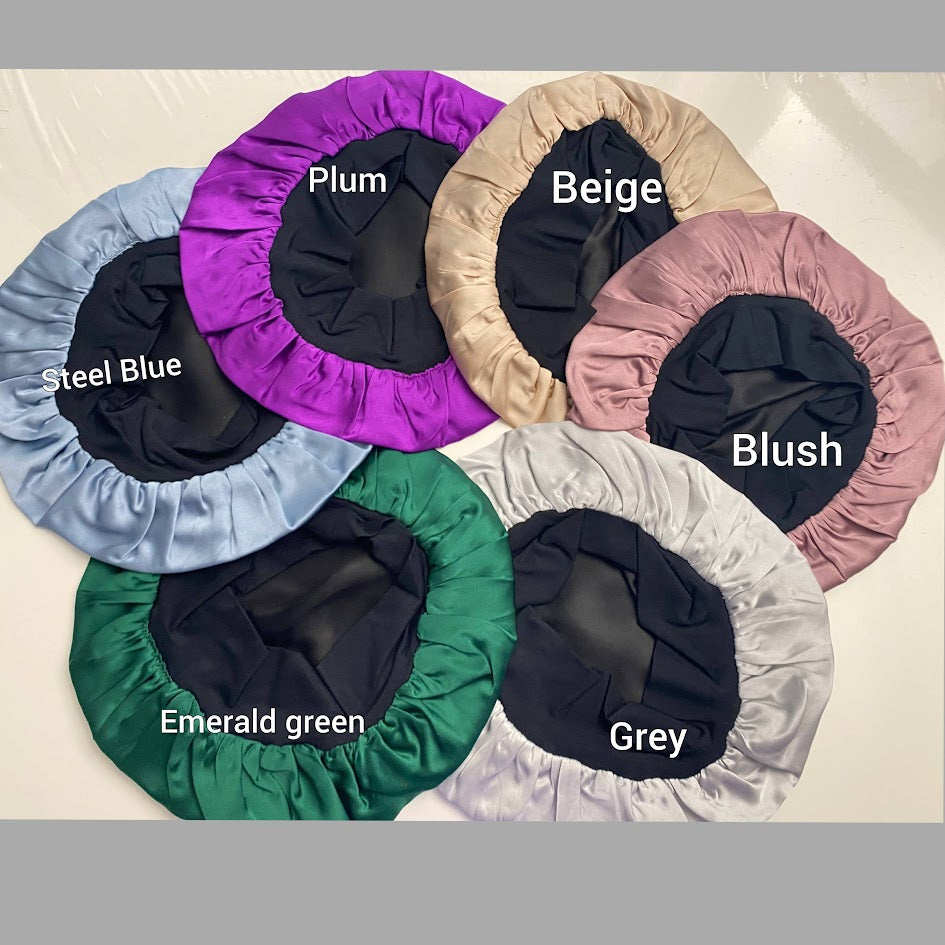 Double Layer 100% Pure Silk Hair Protection Bonnet