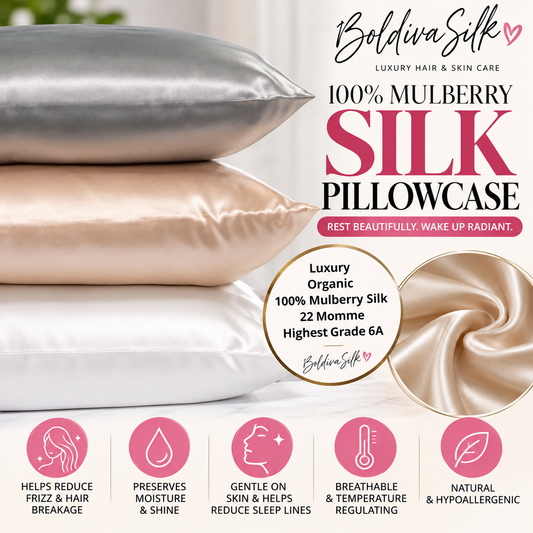100% Silk Pillowcase Boldiva Silk