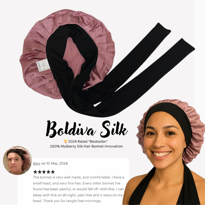 100% Pure Silk Hair Protection Bonnet