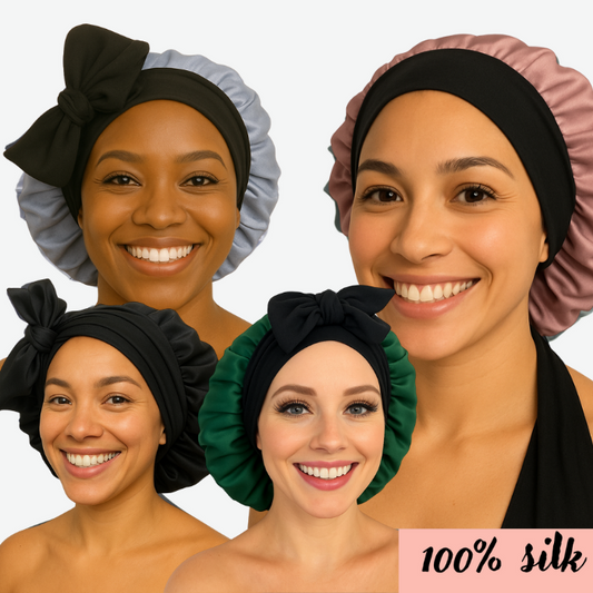 Boldiva Silk Adjustable 100% Silk Bonnet for Long Hair