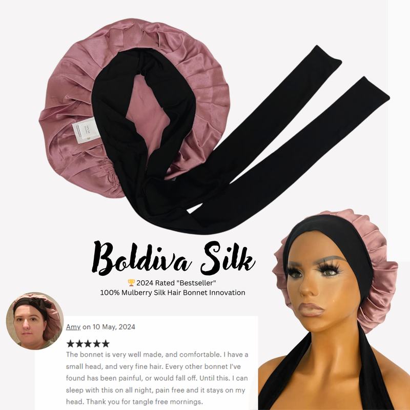 100% Pure Silk Hair Protection Bonnet