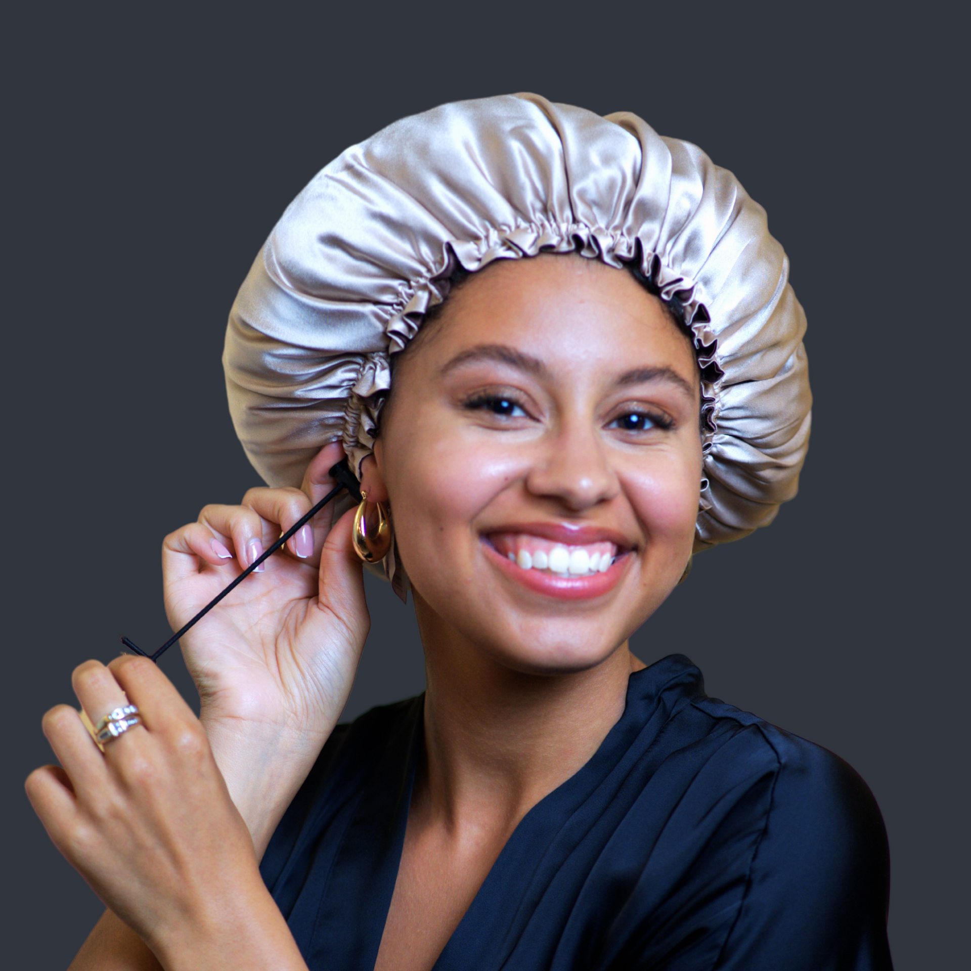 FIT BY A.D. Backless Satin Lined Cap - Adjustable, Breathable Cotton Twill For Men & Women