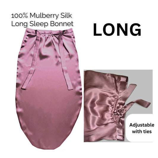 100% Mulberry Silk Long Hair Bonnet