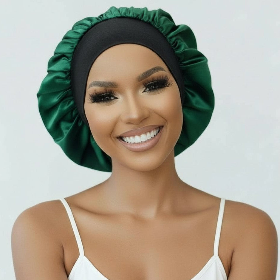 100% Pure Mulberry BoldivaSilk™ Hair Bonnet with Bamboo Band
