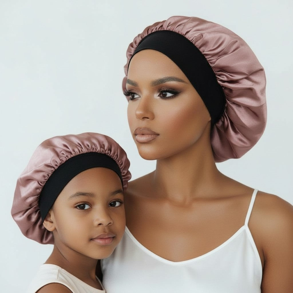 100% Pure Mulberry BoldivaSilk™ Hair Bonnet with Bamboo Band