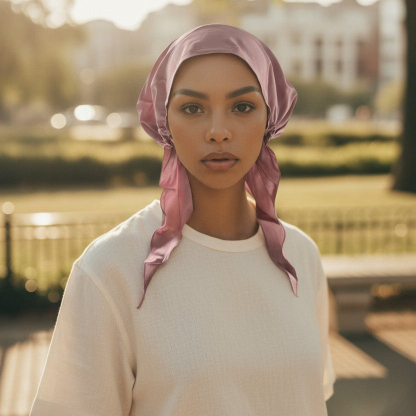 Pre-Tied 100% Pure Silk Hair Wrap Mulberry Scarf Chemo Head Scarf